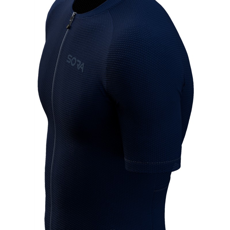 Navy Blue Climb Core Cycling Jersey | SORACYCLING