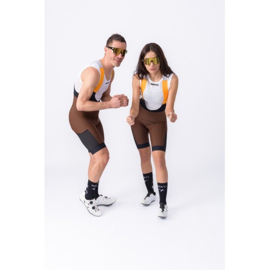 Truck Plain Summer Bib Shorts - Brown | Rosti