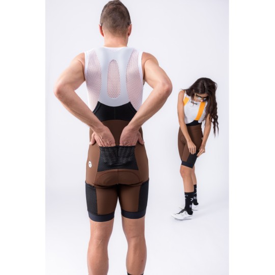 Truck Plain Summer Bib Shorts - Brown | Rosti